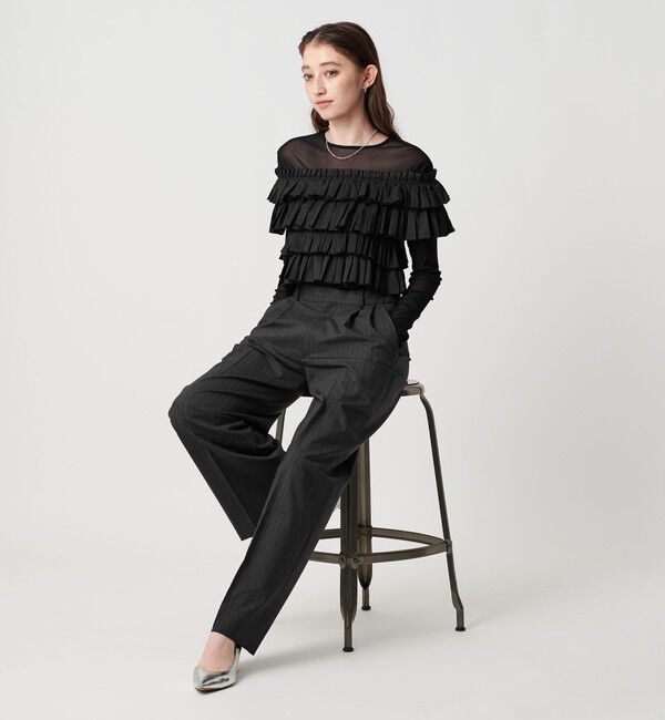 UNITED ARROWS「ギャザー マルチ ニット ‐ウォッシャブル‐」|ニット・セーター|