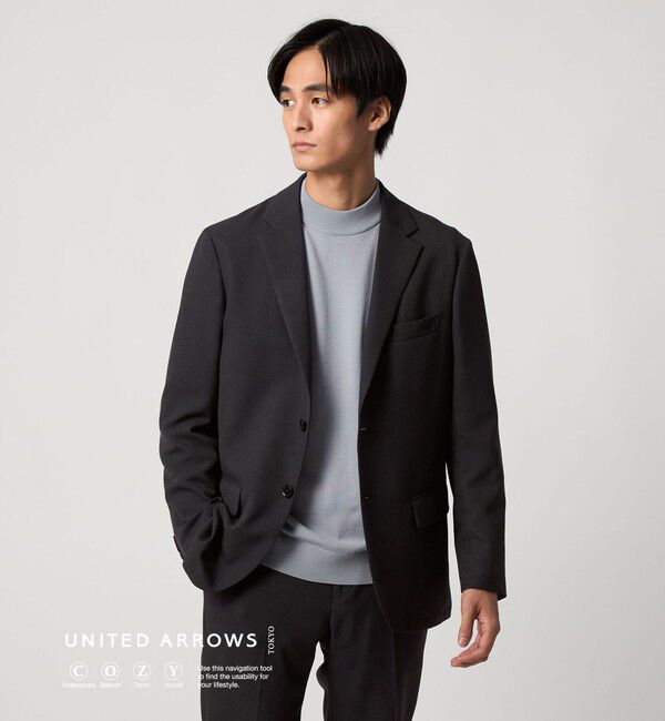 UNITED ARROWS「テック ツイル シングル 2ボタン テーラードジャケット  UA COZY ウォッシャブル 防しわ性（着用しわ）」|スーツ|NAVY