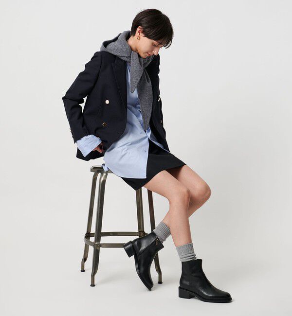 UNITED ARROWS「レザー ショートブーツ」|ショートブーツ|