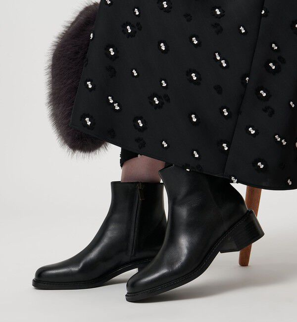 UNITED ARROWS「レザー ショートブーツ」|ショートブーツ|