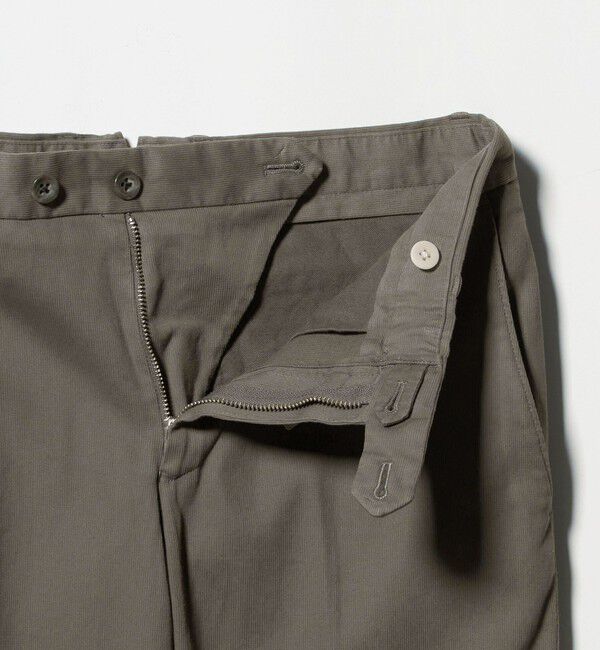 UNITED ARROWS「ピケ ガーメントダイ スリムテーパード ノープリーツパンツ」|チノ|