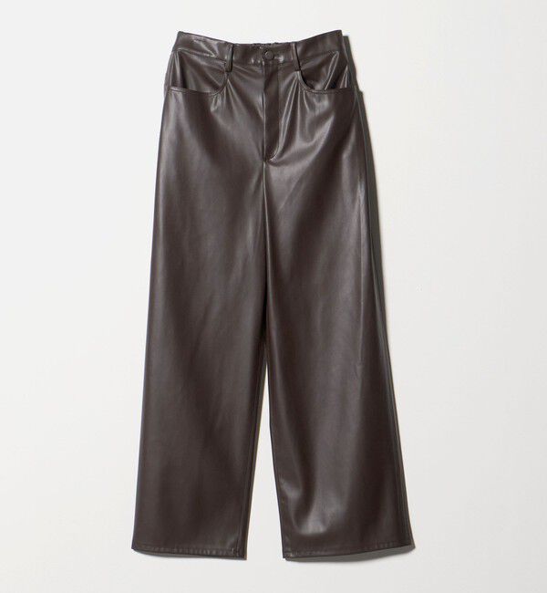 UNITED ARROWS「レザーライク ストレート パンツ ウォッシャブル」|チノ|その他2