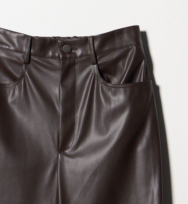 UNITED ARROWS「レザーライク ストレート パンツ ウォッシャブル」|チノ|