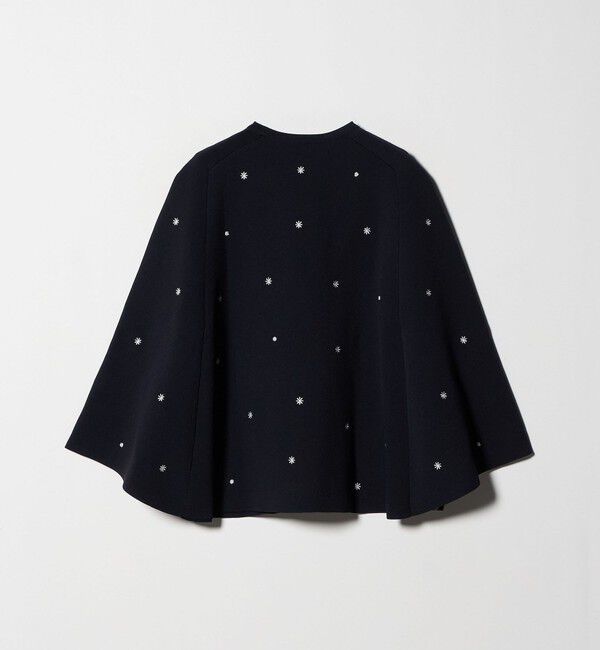 UNITED ARROWS「エンブロイダリー フラワー ケープニット ‐ウォッシャブル‐」|ニット・セーター|