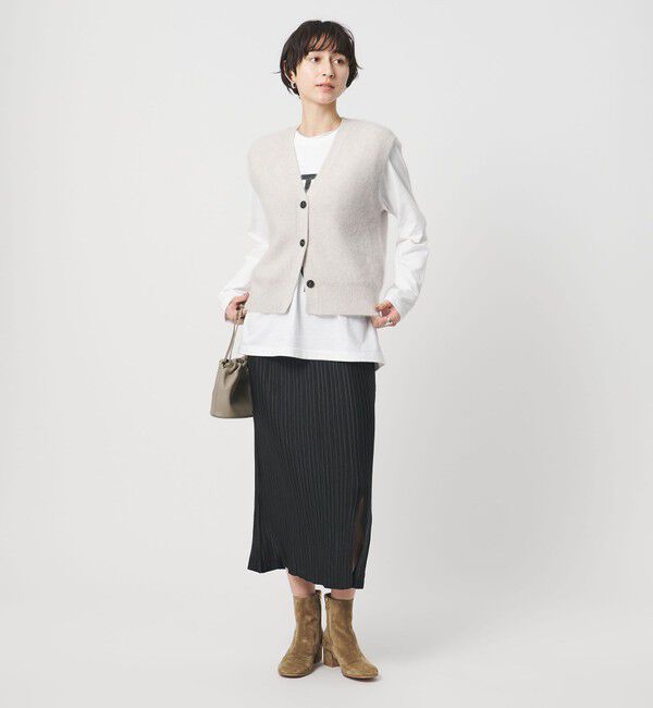 UNITED ARROWS「フォックスカシミヤ Vネック ベスト」|ベスト・ジレ|