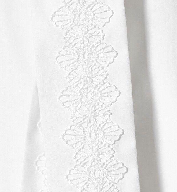 UNITED ARROWS「レース コンビ ボウタイ リボン ブラウス ‐ウォッシャブル‐」|シャツ・ブラウス|