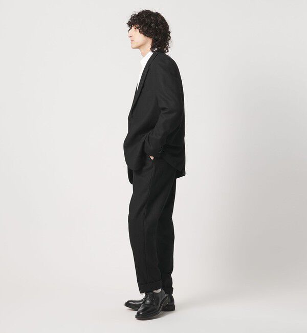 UNITED ARROWS「＜District＞ウールギャバジン ウォッシュド ワイド 1プリーツパンツ」|スラックス|