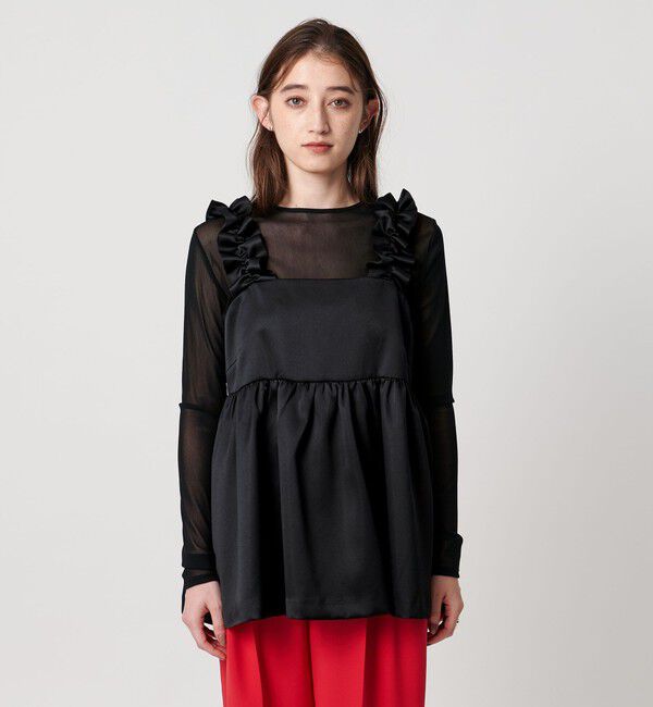 UNITED ARROWS「ギャザー サテン キャミソール ‐ウォッシャブル‐」|キャミソール|