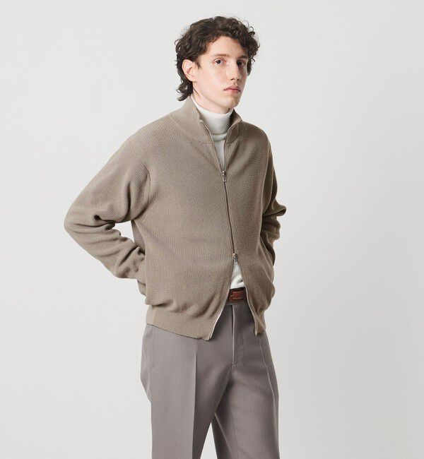 UNITED ARROWS「ジップアップ ドライバーズニット」|カーディガン|