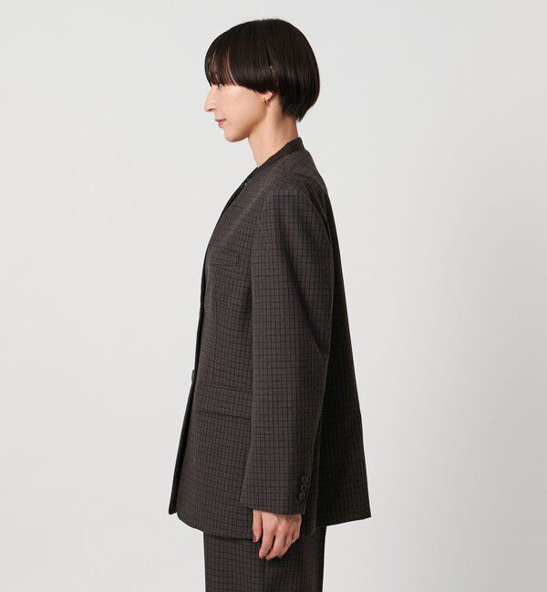 UNITED ARROWS「ガンクラブ チェック ジャケット」|ノーカラージャケット|