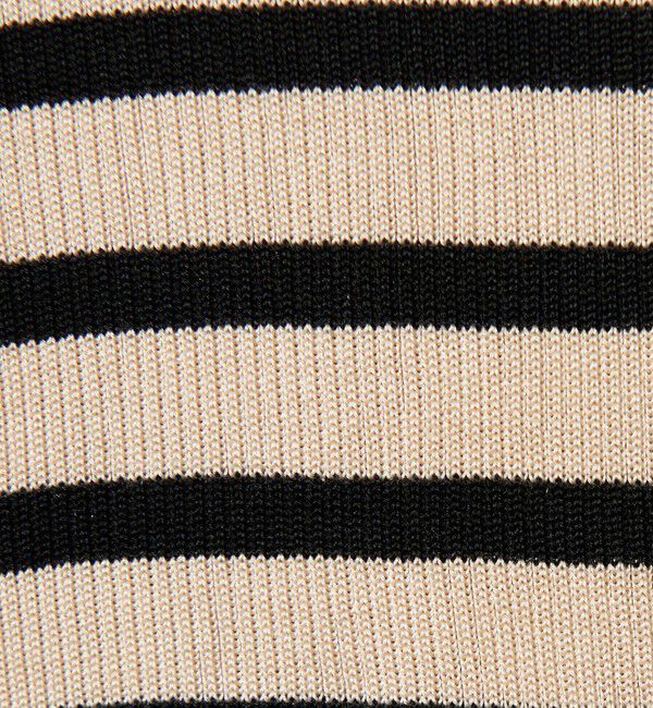 UNITED ARROWS「リブ ボーダー タートル ニット」|ニット・セーター|