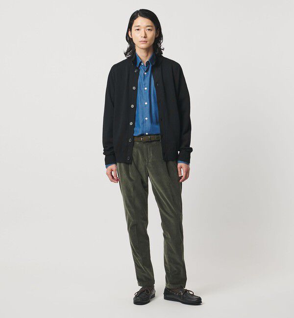 UNITED ARROWS「YAMAGATA ミドルゲージ レイズドネック ニット」|カーディガン|