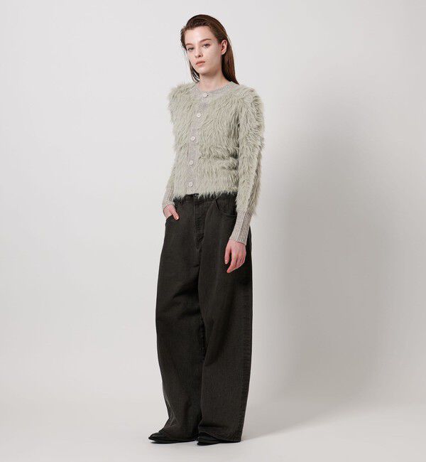 ASTRAET「＜ASTRAET＞シャギー クルーネック カーディガン」|カーディガン|