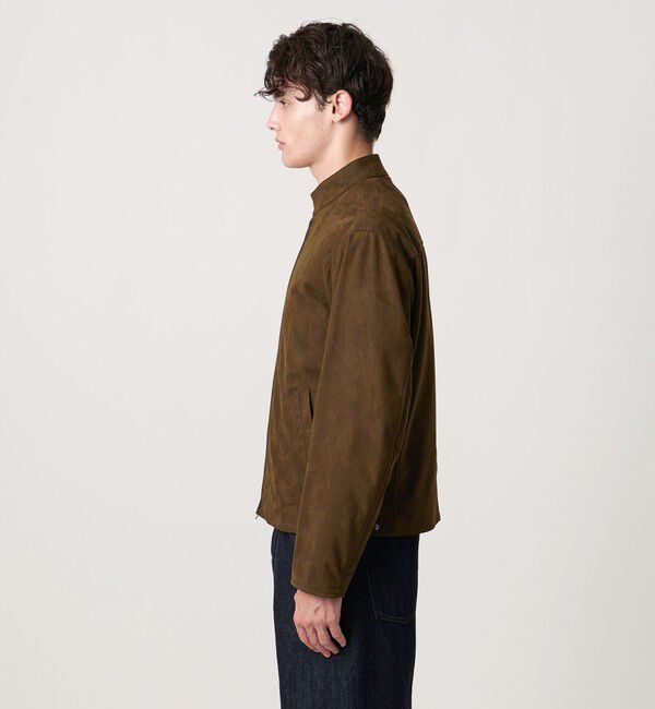 UNITED ARROWS「スエードライク シングル ライダースジャケット」|ブルゾン・スタジャン|
