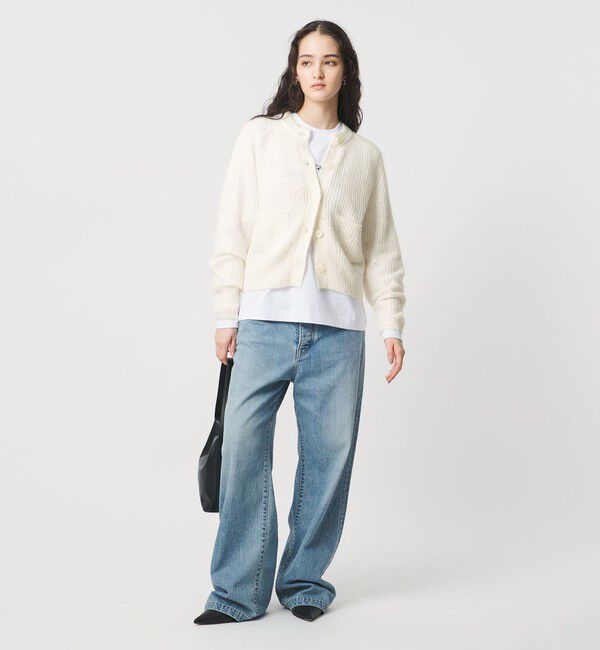 UNITED ARROWS「フラワー スパンコール カーディガン」|カーディガン|