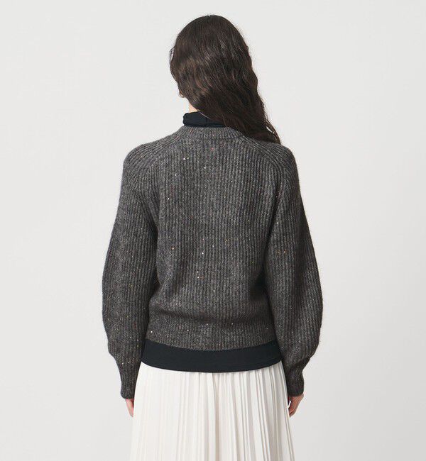 UNITED ARROWS「フラワー スパンコール カーディガン」|カーディガン|