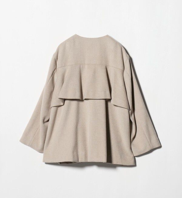 UNITED ARROWS「バック フレア ショート コート」|ノーカラージャケット|