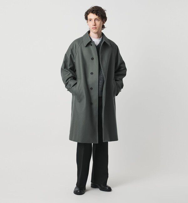UNITED ARROWS「ウーステッドメルトン バルマカーンコート」|ステンカラーコート|