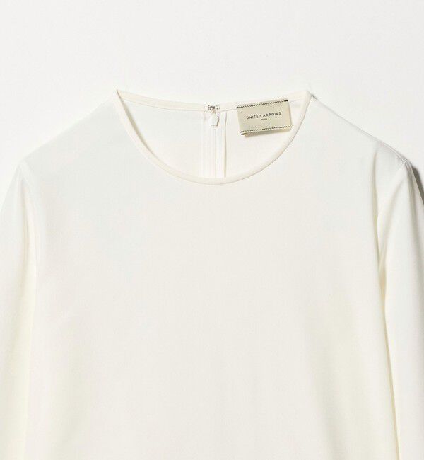 UNITED ARROWS「バックサテン レースコンビ ブラウス ‐ウォッシャブル‐」|シャツ・ブラウス|