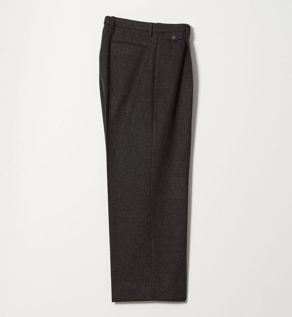 UNITED ARROWS「＜District＞ウール ナイロン メルトン 2プリーツ ワイドパンツ」|チノ|