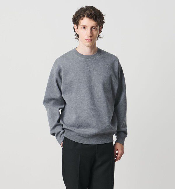 UNITED ARROWS「ウール カシミヤ クルーネック スウェットニット」|ニット・セーター|