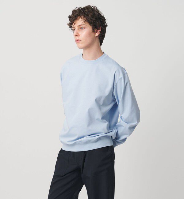 UNITED ARROWS「ポンチ ロングスリーブ スウェット ー抗菌防臭・接触冷感ー」|Tシャツ・カットソー|LT.BLUE