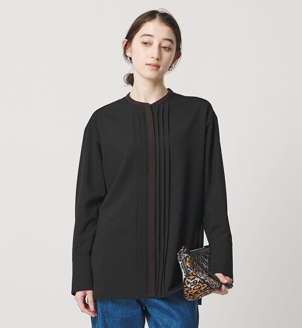 UNITED ARROWS「バイカラー シャツ」|シャツ・ブラウス|NAVY