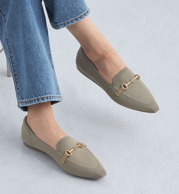 UNITED ARROWS green label relaxing「ウェルネス ニット ローファー 撥水・ウォッシャブル」|パンプス|BEIGE