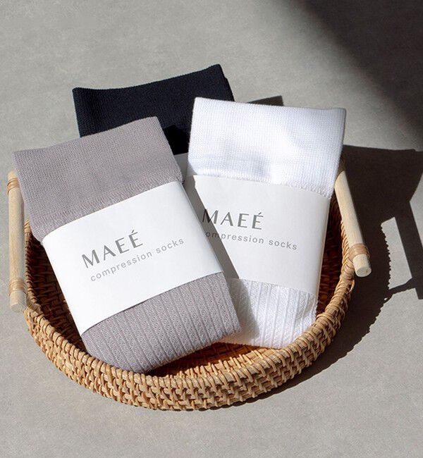 UNITED ARROWS green label relaxing「＜MAEE＞コンプレッション ソックス（コットンシアー）」|ソックス|