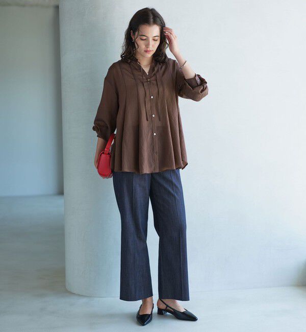 UNITED ARROWS green label relaxing「【結論シリーズ】ニーハイフレアパンツ デニム［size SHORT/TALLあり］」|デニム|