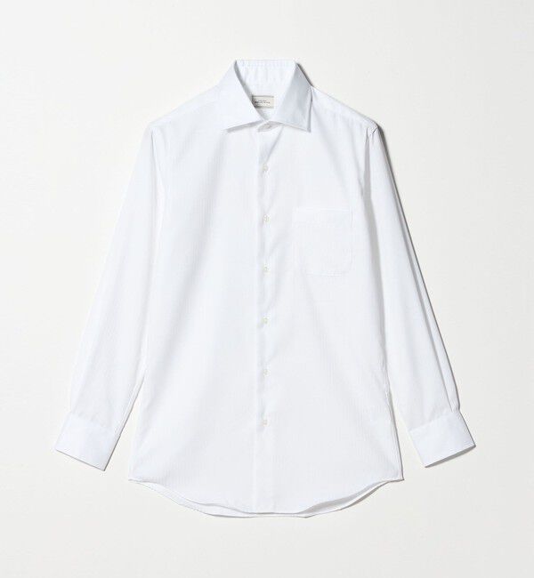 UNITED ARROWS green label relaxing「コットン シャドーストライプ クレリック ワイドカラー ドレスシャツ -イージーアイロン-」|シャツ・ブラウス|