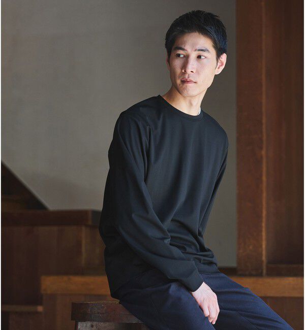 UNITED ARROWS green label relaxing「CARREMAN クルーネック Tシャツ」|Tシャツ・カットソー|BLACK