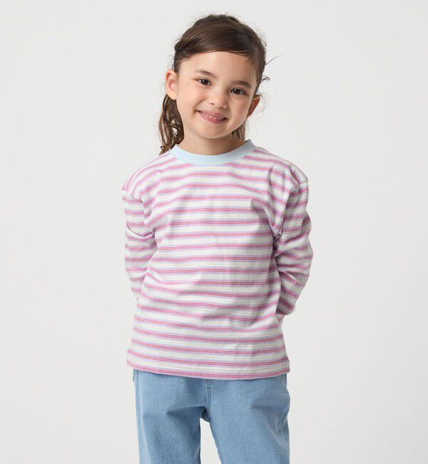UNITED ARROWS green label relaxing「マルチボーダー ロングスリーブ Tシャツ / キッズ  100cm-160cm」|Tシャツ・カットソー|