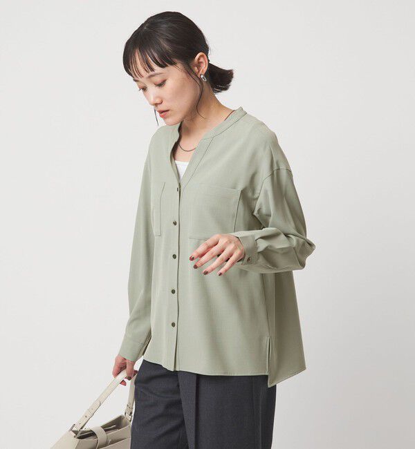UNITED ARROWS green label relaxing「スキッパー ポケット ロングスリーブ シャツ マシンウォッシャブル」|シャツ・ブラウス|