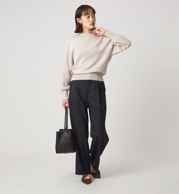 UNITED ARROWS green label relaxing「［size SHORT/TALLあり］キチントボトムス サキソニー ワイド パンツ」|スラックス|