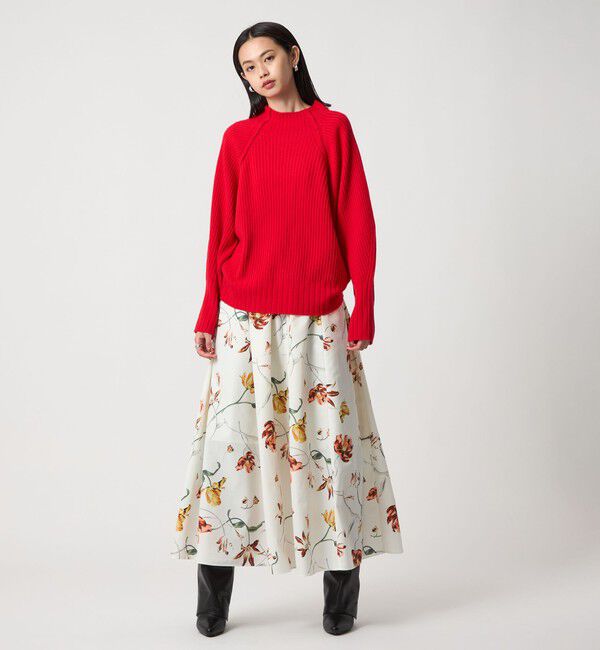 EMMEL REFINES「＜EMMEL REFINES＞EM ミディアムフラワープリント ボリューム スカート」|スカート|
