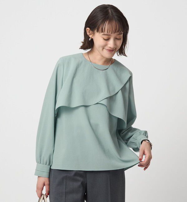 UNITED ARROWS green label relaxing「ケープ ロングスリーブ ブラウス」|シャツ・ブラウス|LIME