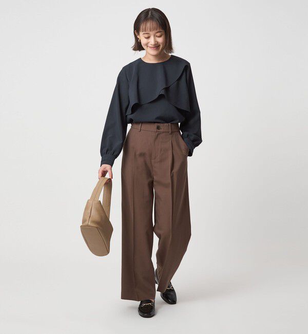 UNITED ARROWS green label relaxing「ケープ ロングスリーブ ブラウス」|シャツ・ブラウス|