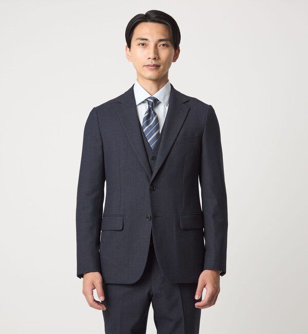 UNITED ARROWS green label relaxing「A+ TWPU バーズアイ 2B スリム ジャケット -ウォッシャブル・ストレッチ-」|テーラードジャケット|