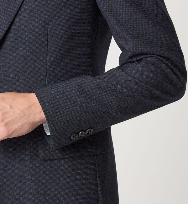 UNITED ARROWS green label relaxing「A+ TWPU バーズアイ 2B スリム ジャケット -ウォッシャブル・ストレッチ-」|テーラードジャケット|