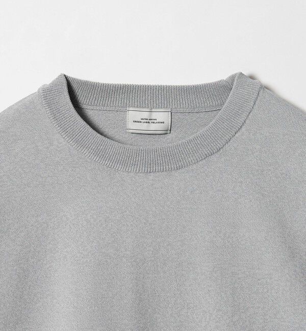 UNITED ARROWS green label relaxing「A+ MOULINE ポリエステル クルーネック ニット -ウォッシャブル-」|ニット・セーター|
