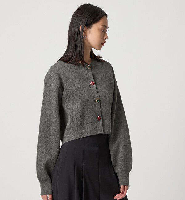 EMMEL REFINES「＜EMMEL REFINES＞EM HW ビジュー ミニ カーディガン」|カーディガン|