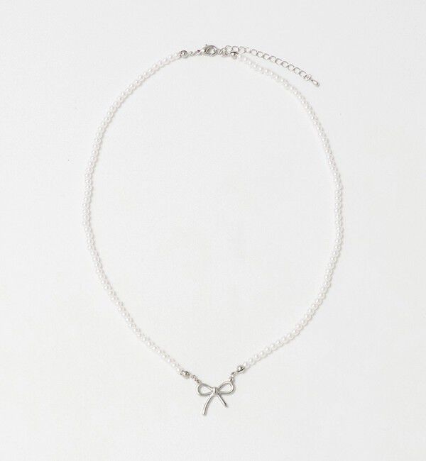 UNITED ARROWS green label relaxing「＜MILK&times;SODA＞リボン ネックレス」|ネックレス|SILVER
