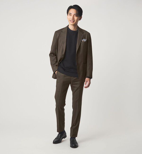UNITED ARROWS green label relaxing「GLR CLOTH フラノ柄 アジャスター スラックス -ストレッチ-」|スラックス|
