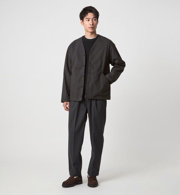 UNITED ARROWS green label relaxing「WONDER CLOTH ノーカラー カーディガン -ストレッチ-」|カーディガン|