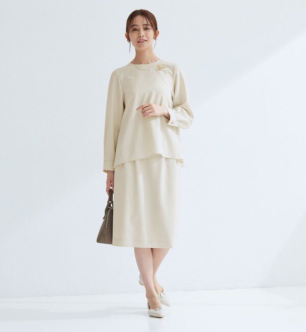 UNITED ARROWS green label relaxing「［size SHORTあり］パウドレ ベルト付き タイト スカート ウォッシャブル ストレッチ」|タイト|