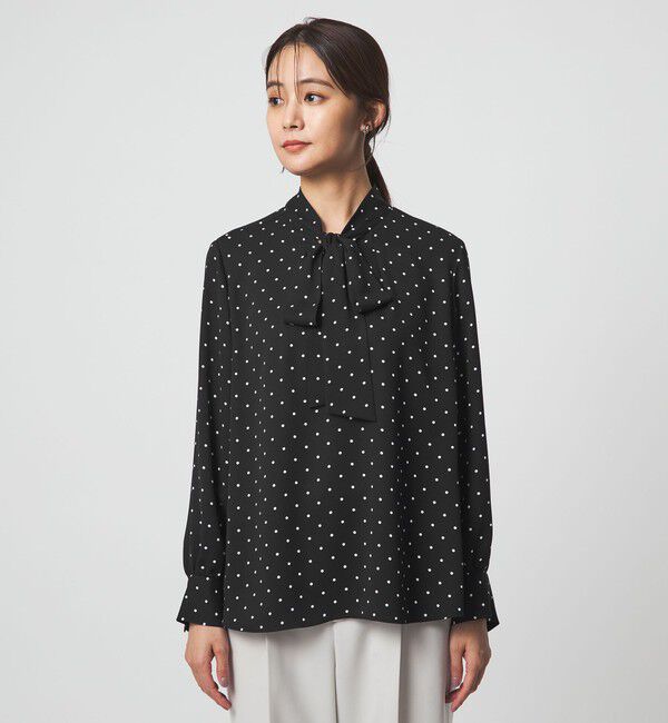 UNITED ARROWS green label relaxing「トロミ ボウタイ ブラウス マシンウォッシャブル」|シャツ・ブラウス|