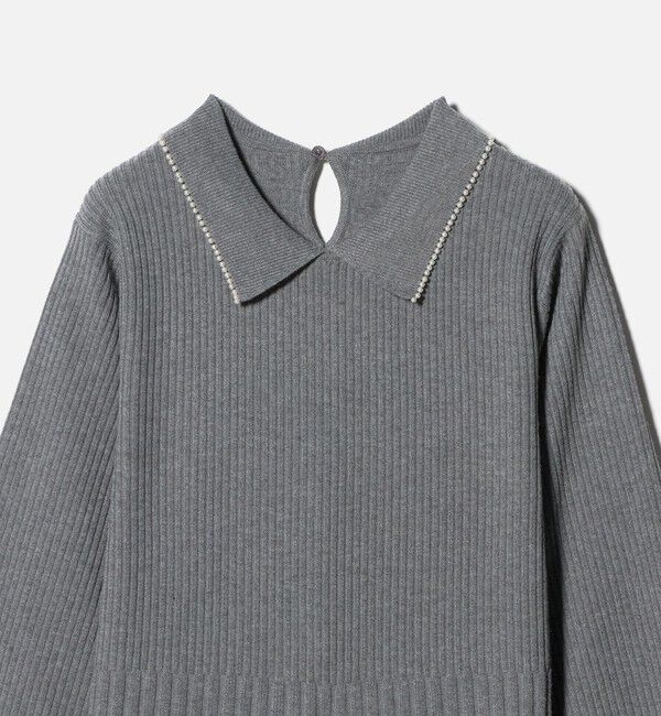 UNITED ARROWS green label relaxing「フィット＆フレア 襟付き ニット ワンピース」|ワンピース|