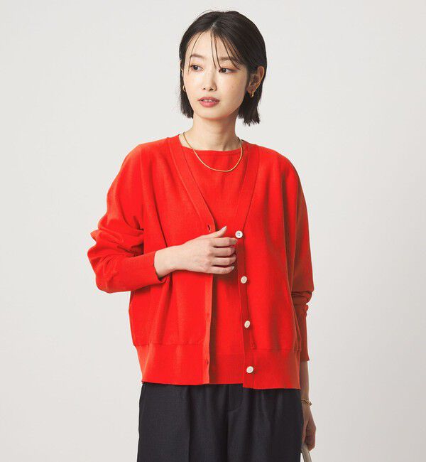 UNITED ARROWS green label relaxing「HIYOKE Vネック ニット カーディガン マシンウォッシャブル 接触冷感 UVカット 遮熱」|カーディガン|