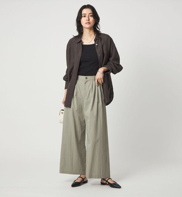 UNITED ARROWS green label relaxing「［size SHORTあり］グロッシー ワイド パンツ」|その他|